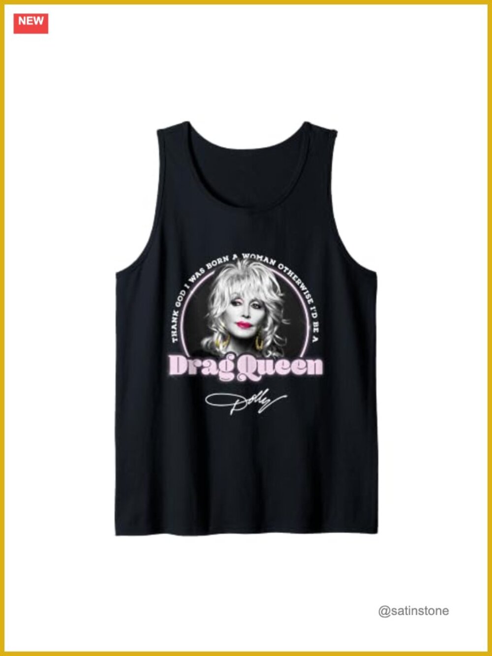 Dolly Parton Celebrity Drag Queen Tank Top Lightweight Classic Fit